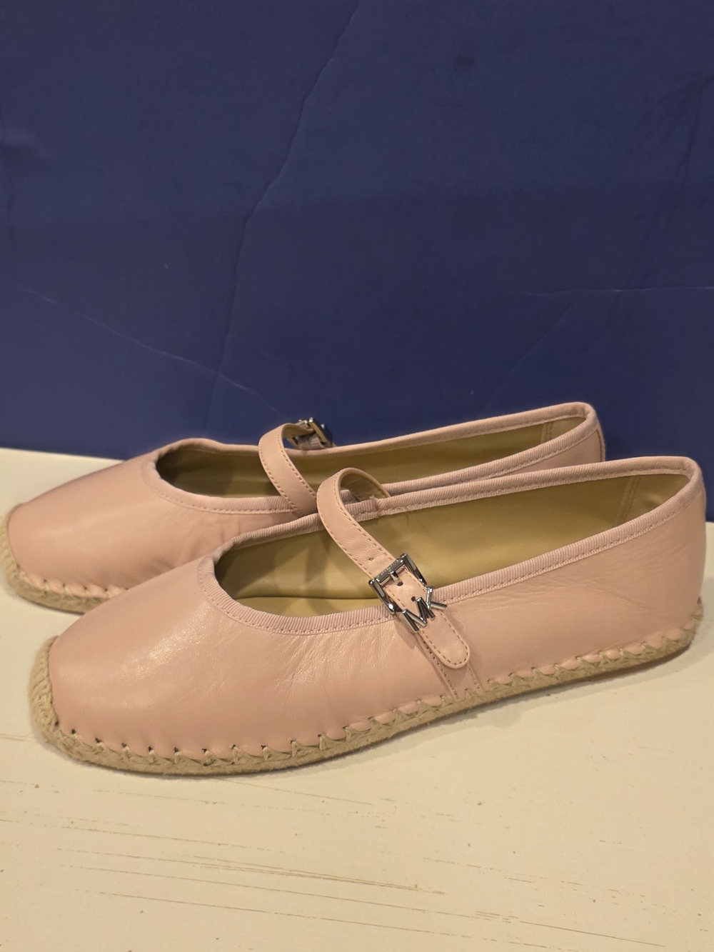 Michael Kors Blush Pink Mary Jane Espadrille Flats, New